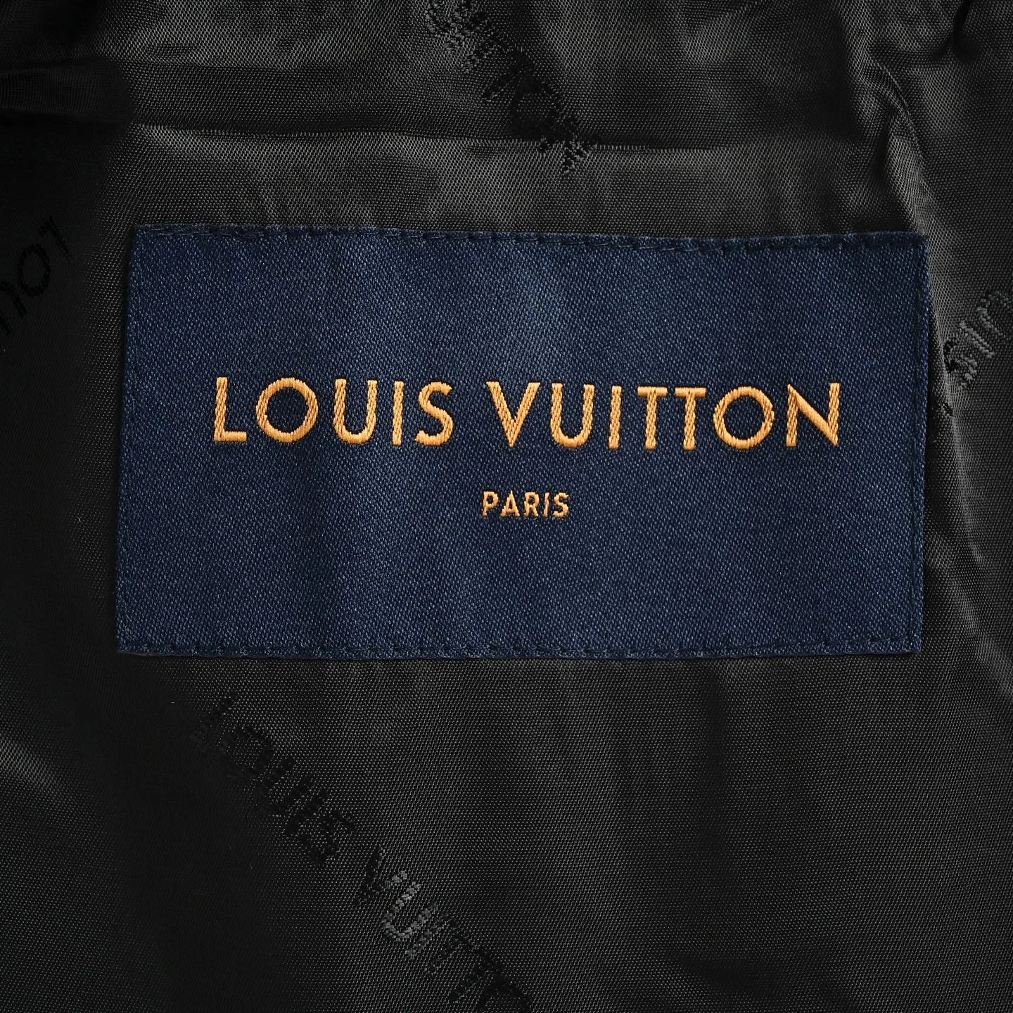 Louis Vuitton/Louis Vuitton Grand Logo Jacquard Stand Collar Knit Jacket Jacket